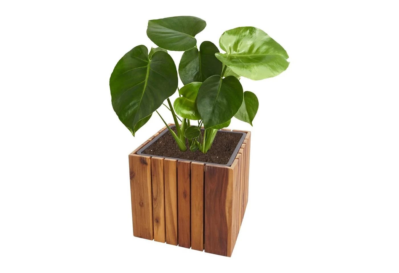 MCW Pflanzkasten Eckig 32cm Akazienholz Braun Outdoor - Bild 3
