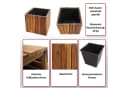 MCW Pflanzkasten Eckig 32cm Akazienholz Braun Outdoor Bild 4