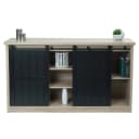 MCW Sideboard MCW-K75 Industrial Schiebetür 7 Fächer Holz-Optik Bild 1