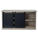 MCW Sideboard MCW-K75 Industrial Schiebetür 7 Fächer Holz-Optik Bild 2
