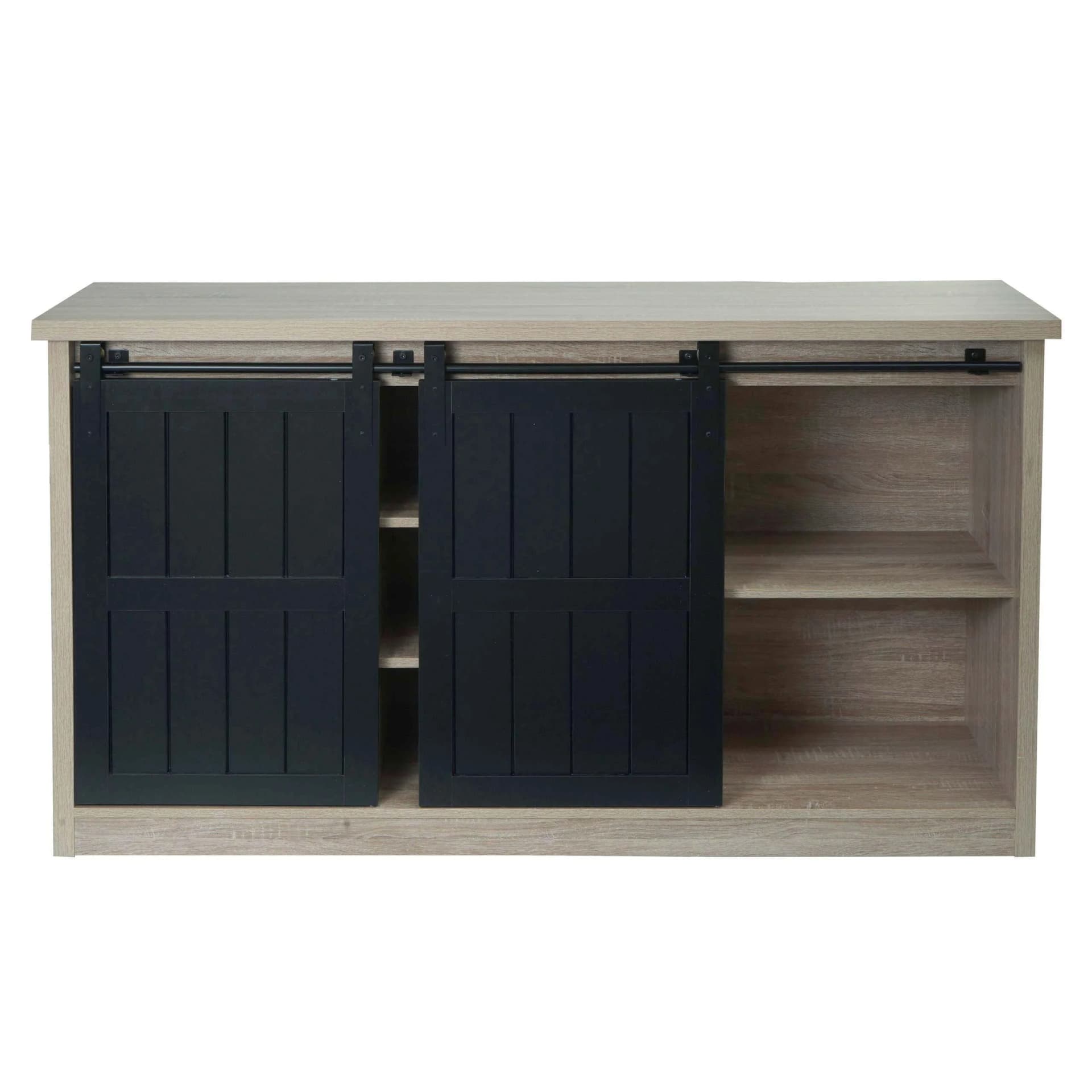 MCW Sideboard MCW-K75 Industrial Schiebetür 7 Fächer Holz-Optik - Bild 2