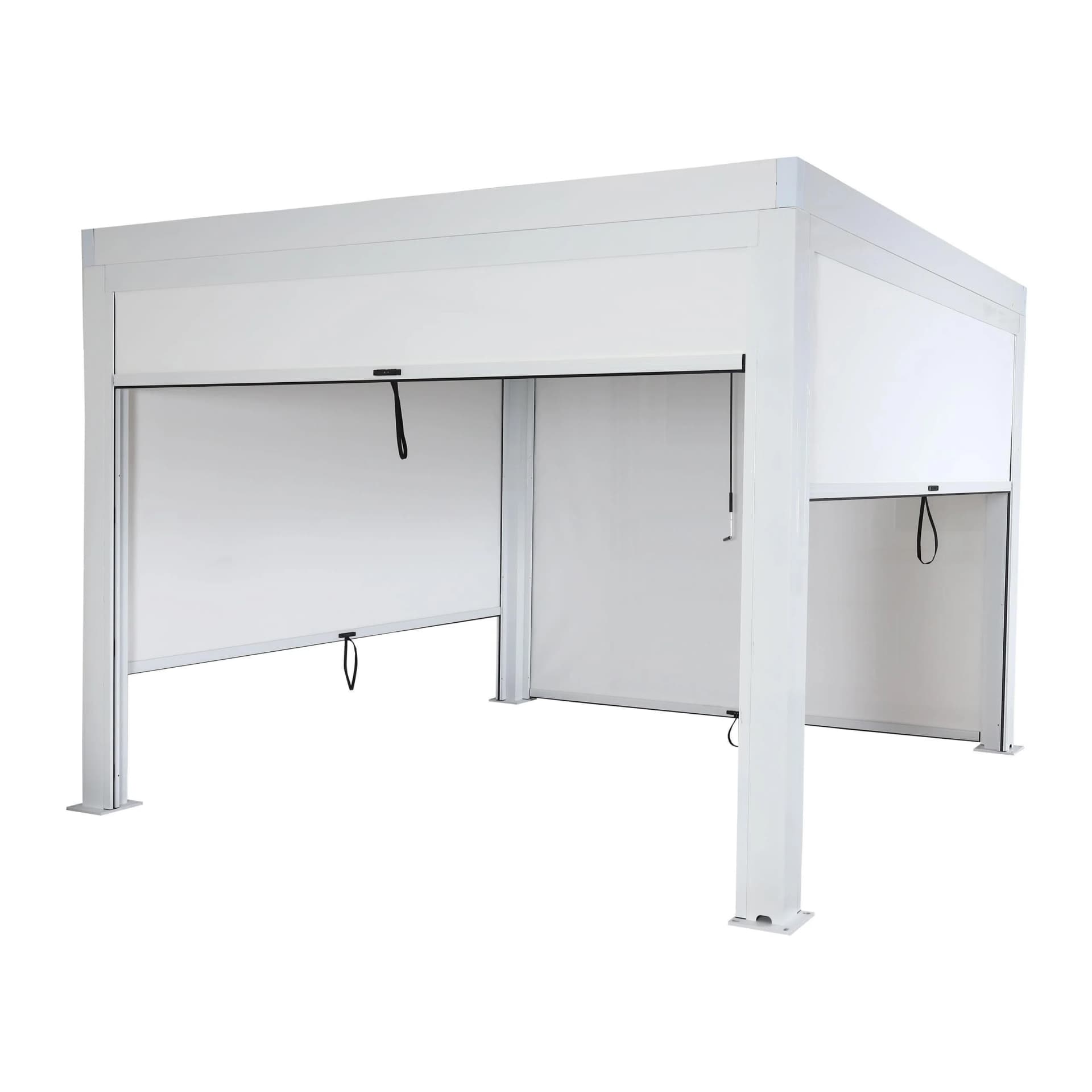 MCW Pergola 3x3m mit Seitenwand weiß Lamellen-Pavillon - Bild 2