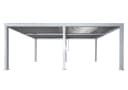 Pergola MCW-L46 Gartenpavillon Lamellen-Pavillon 11cm Aluminium-Gestell Regenrinne Sturmfest 3x6m Weiß Bild 2