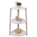MCW Eckregal MCW-K44 3 Ablagen Shabby Weiß MDF Paulownia Bild 1