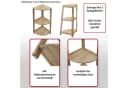 MCW Eckregal MCW-K44 3 Ablagen Shabby Weiß MDF Paulownia Bild 5