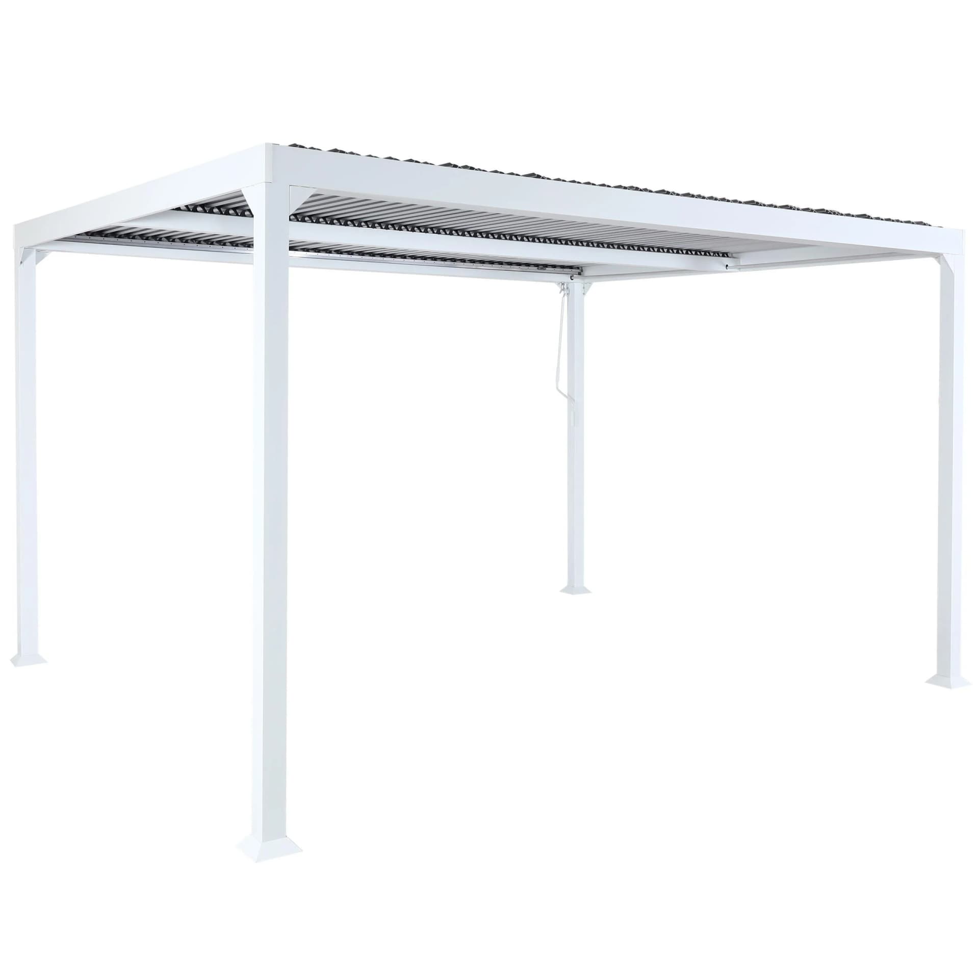 MCW Alu Pergola MCW-L41 Weiß Drehbares Lamellendach - Bild 2