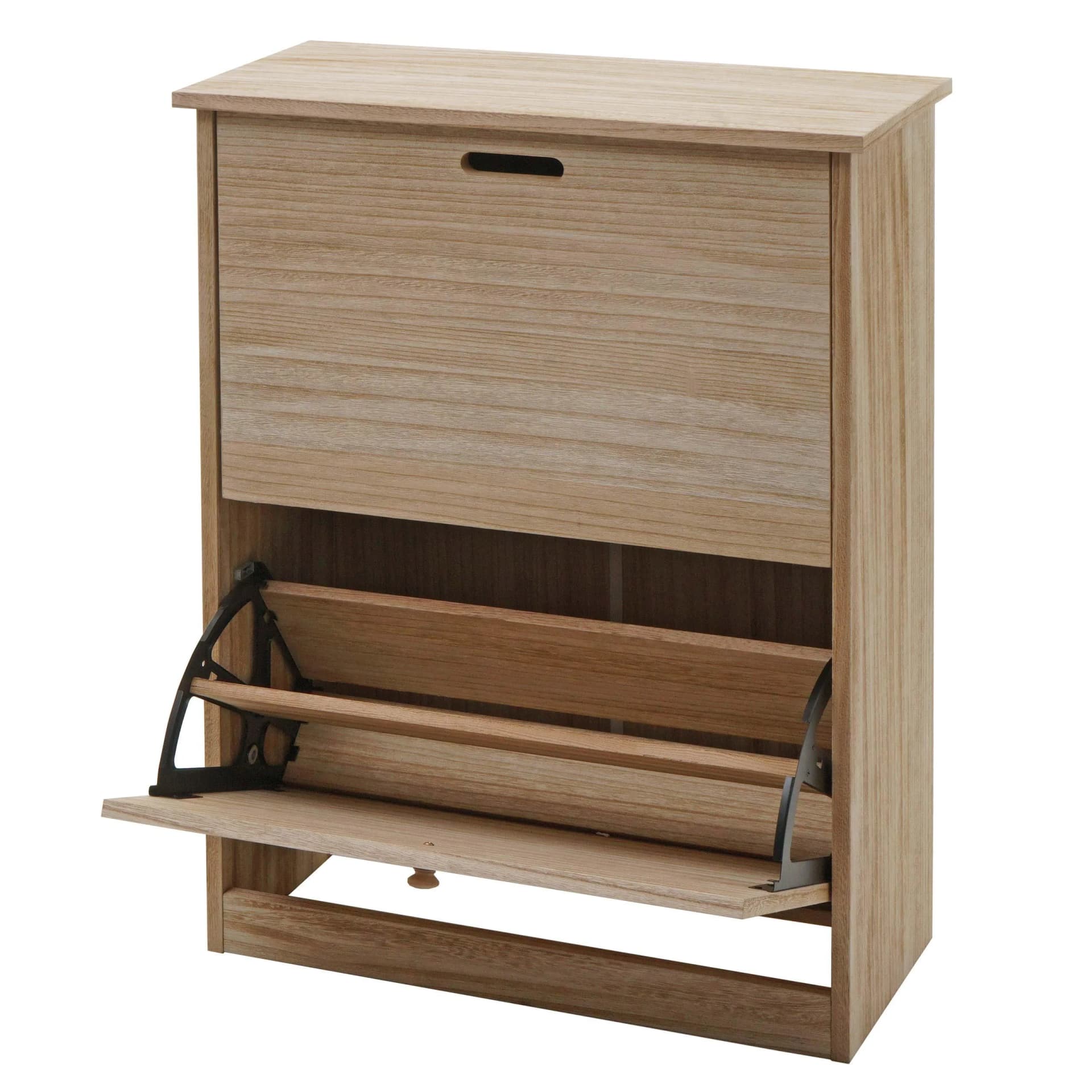 MCW Schuhkipper K45 2 Klappen Paulownia Holz Naturbraun - Bild 2
