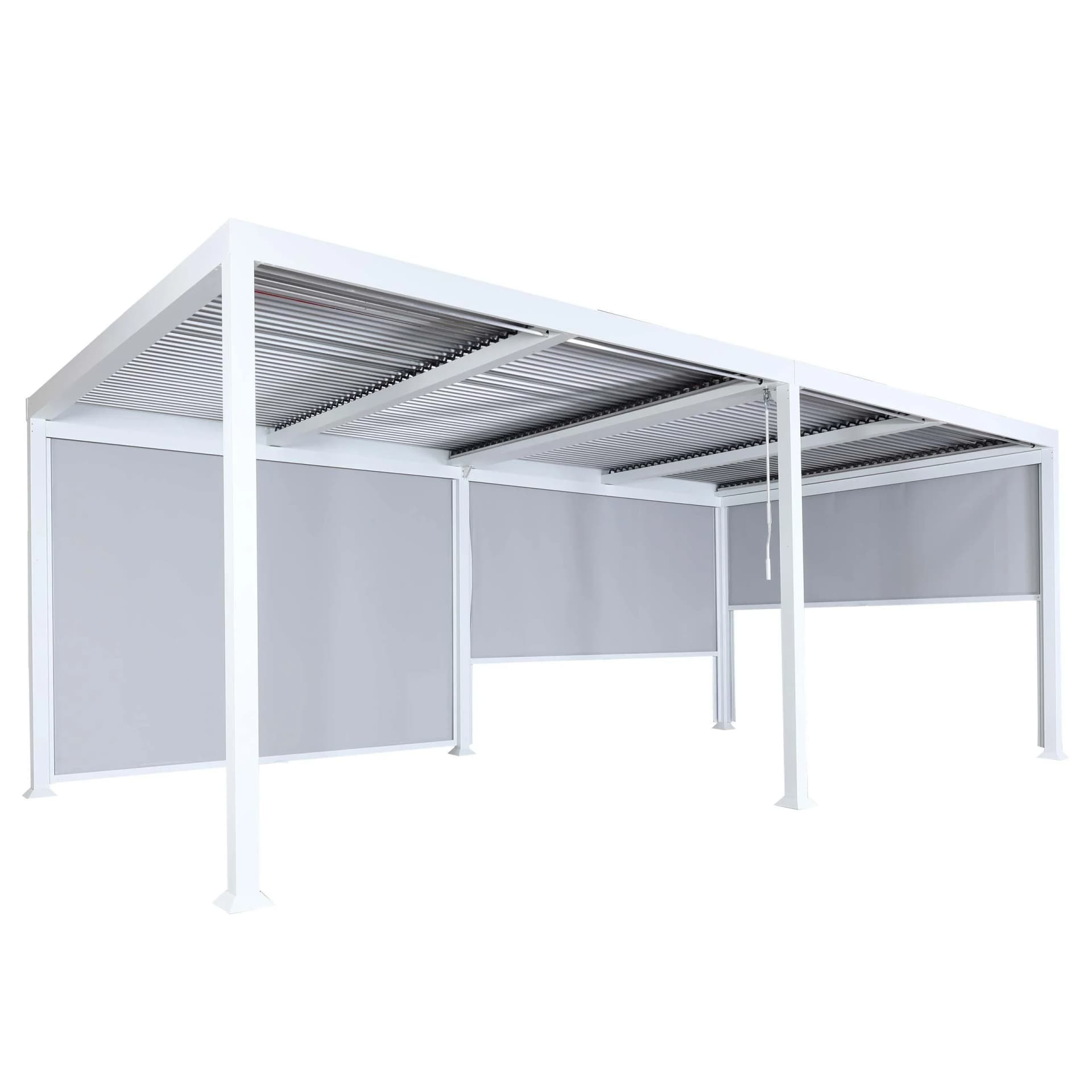 Alu Pergola MCW-L41 Lamellen-Pavillon 3x6m Weiß - Bild 2