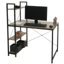 MCW Schreibtisch mit Regal Grau-Braun Metall MDF Bild 1
