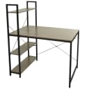 MCW Schreibtisch mit Regal Grau-Braun Metall MDF Bild 2