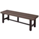 MCW Gartenbank Alu WPC 120cm Wetterfest Braun Bild 2