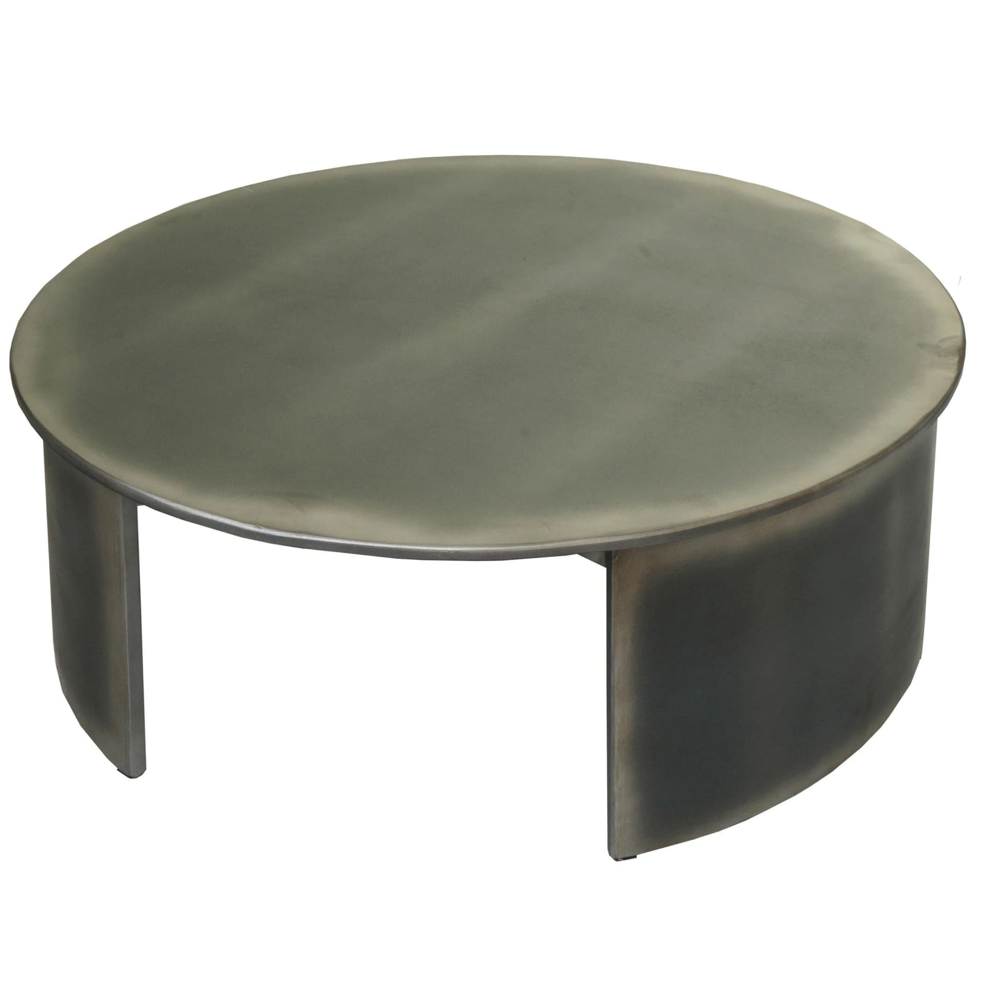 MCW Couchtisch L74 Industrial Rund Ø80cm Metall-Optik Silber - Bild 2