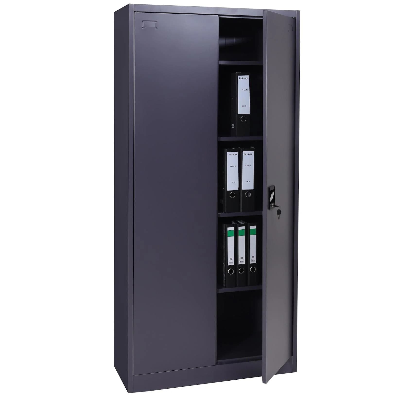 Aktenschrank MCW-H17 Stahlschrank Büroschrank Metall