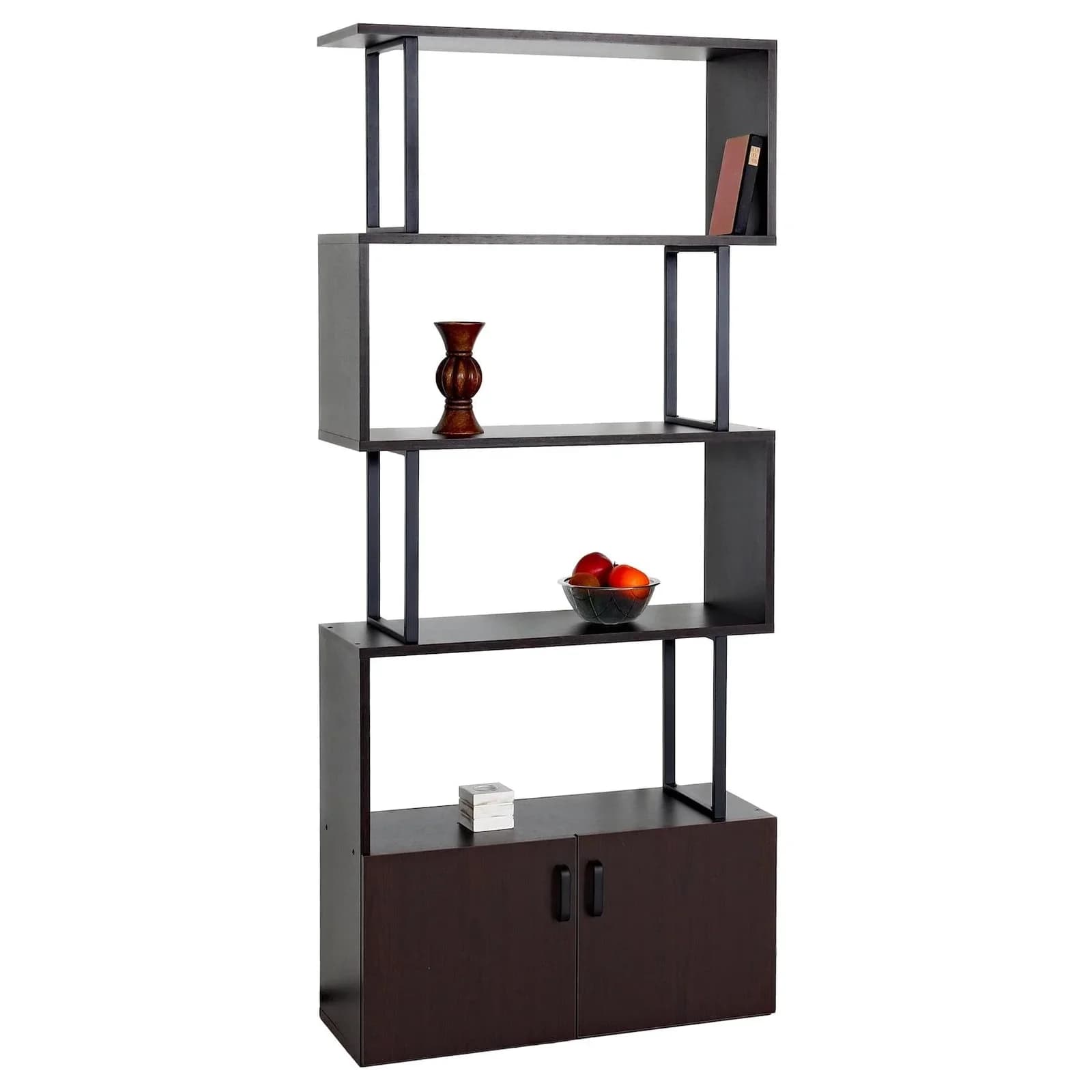 MCW Bücherregal MCW-A27 Dunkelbraun mit Staufach