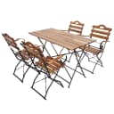 MCW Biergarten-Set MCW-J40 Bistroset Klapptisch Klappstuhl Akazie Natur Bild 2