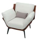 Sessel MCW-L82 Lounge-Sessel Kunstleder Stoff Metall Dunkelbraun Bild 1