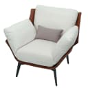 Sessel MCW-L82 Lounge-Sessel Kunstleder Stoff Metall Dunkelbraun Bild 2