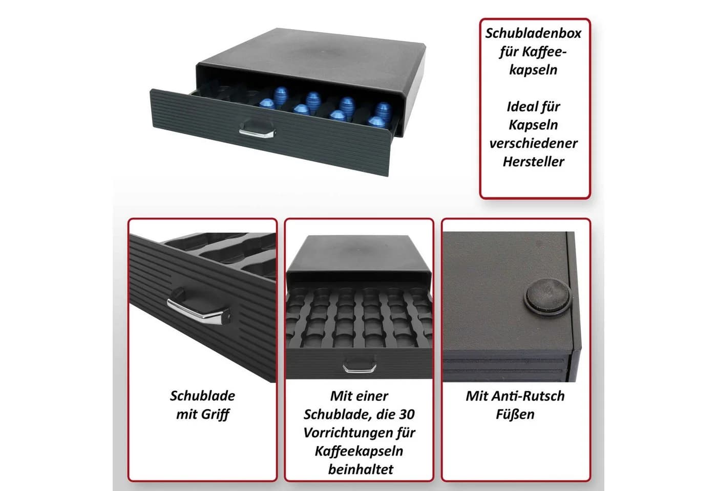 MCW Schubladenbox für Kaffeekapseln mit Schublade - Bild 3