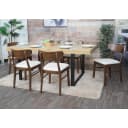 6er-Set Esszimmerstuhl MCW-M59, Massivholz, Creme Bild 1