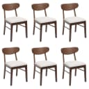 6er-Set Esszimmerstuhl MCW-M59, Massivholz, Creme Bild 2