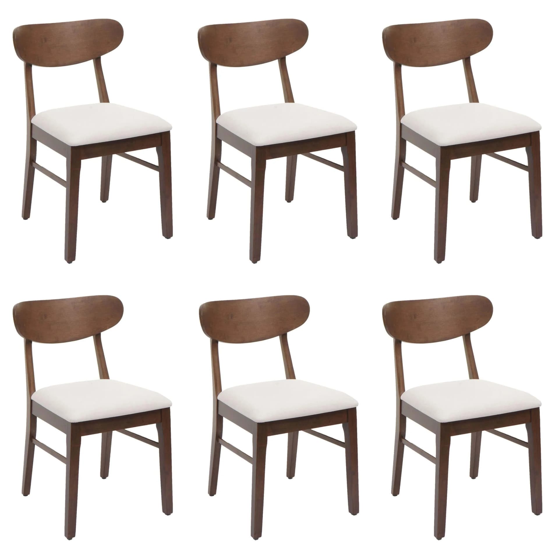 6er-Set Esszimmerstuhl MCW-M59, Massivholz, Creme - Bild 2
