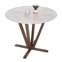 MCW Bistrotisch MCW-M56 Massiv-Holz HPL Laminat Beton-Optik Braun Bild 1