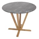MCW Bistrotisch MCW-M56 Massiv-Holz Marmor-Optik Weiß Bild 2