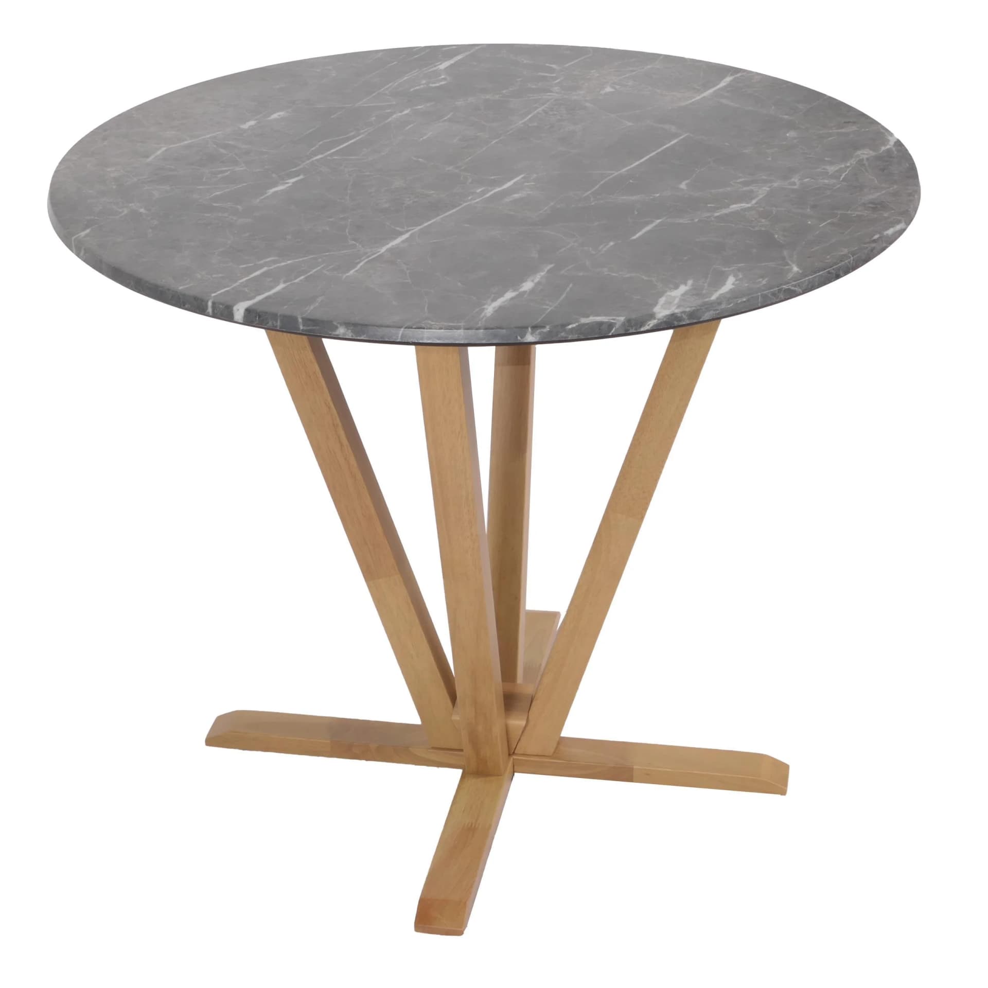 MCW Bistrotisch MCW-M56 Massiv-Holz Marmor-Optik Weiß - Bild 2