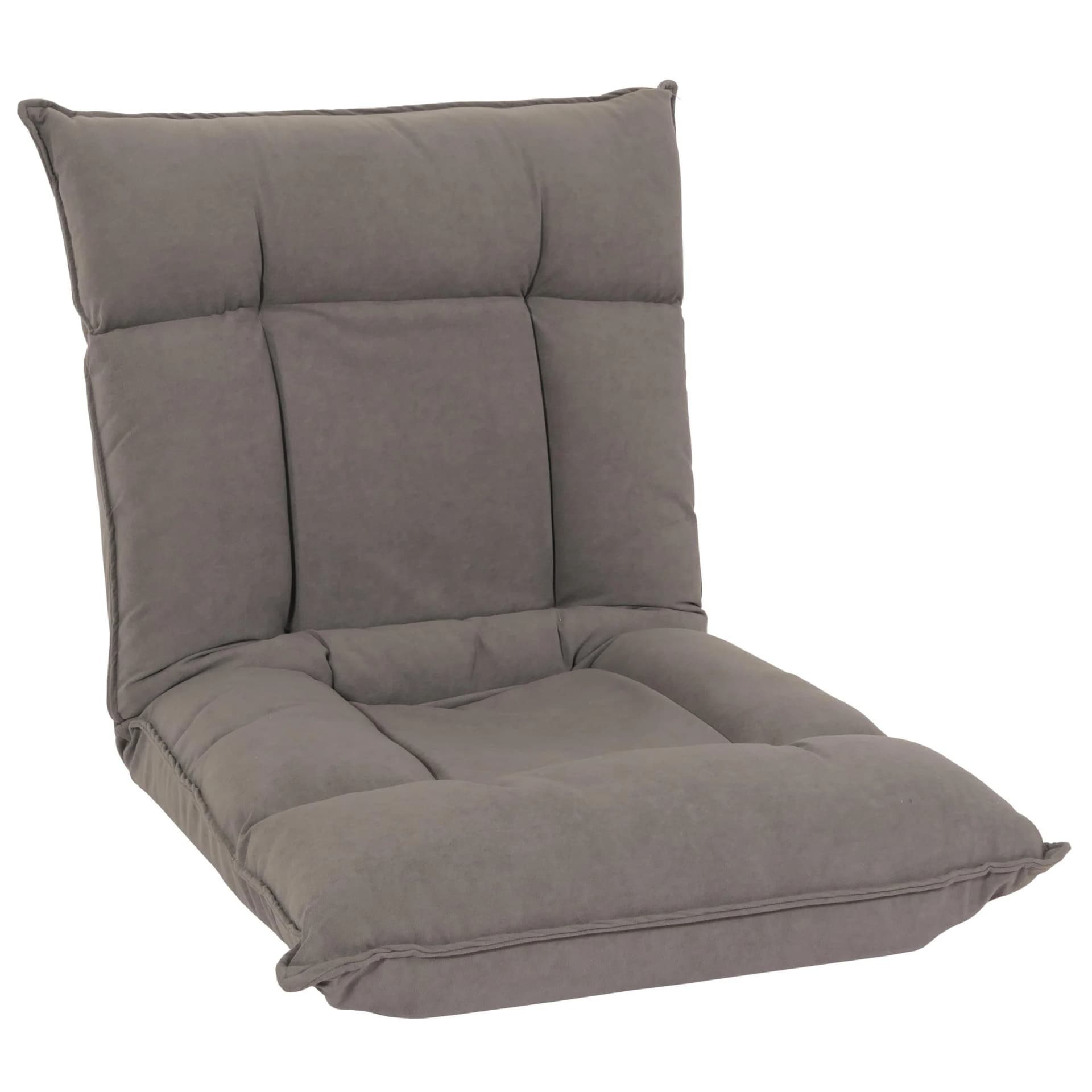 Bodensessel MCW-N44 Relaxsessel 6 Positionen Samt Dunkelgrau - Bild 2