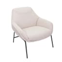 Lounge-Sessel MCW-J77 Cocktailsessel Creme-Beige Bouclé Stoff Metall Bild 1