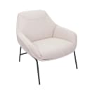 Lounge-Sessel MCW-J77 Cocktailsessel Creme-Beige Bouclé Stoff Metall Bild 2