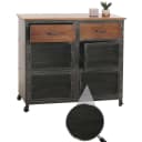 MCW Kommode Industrial Retro Metall Holz Schwarz Braun Bild 1