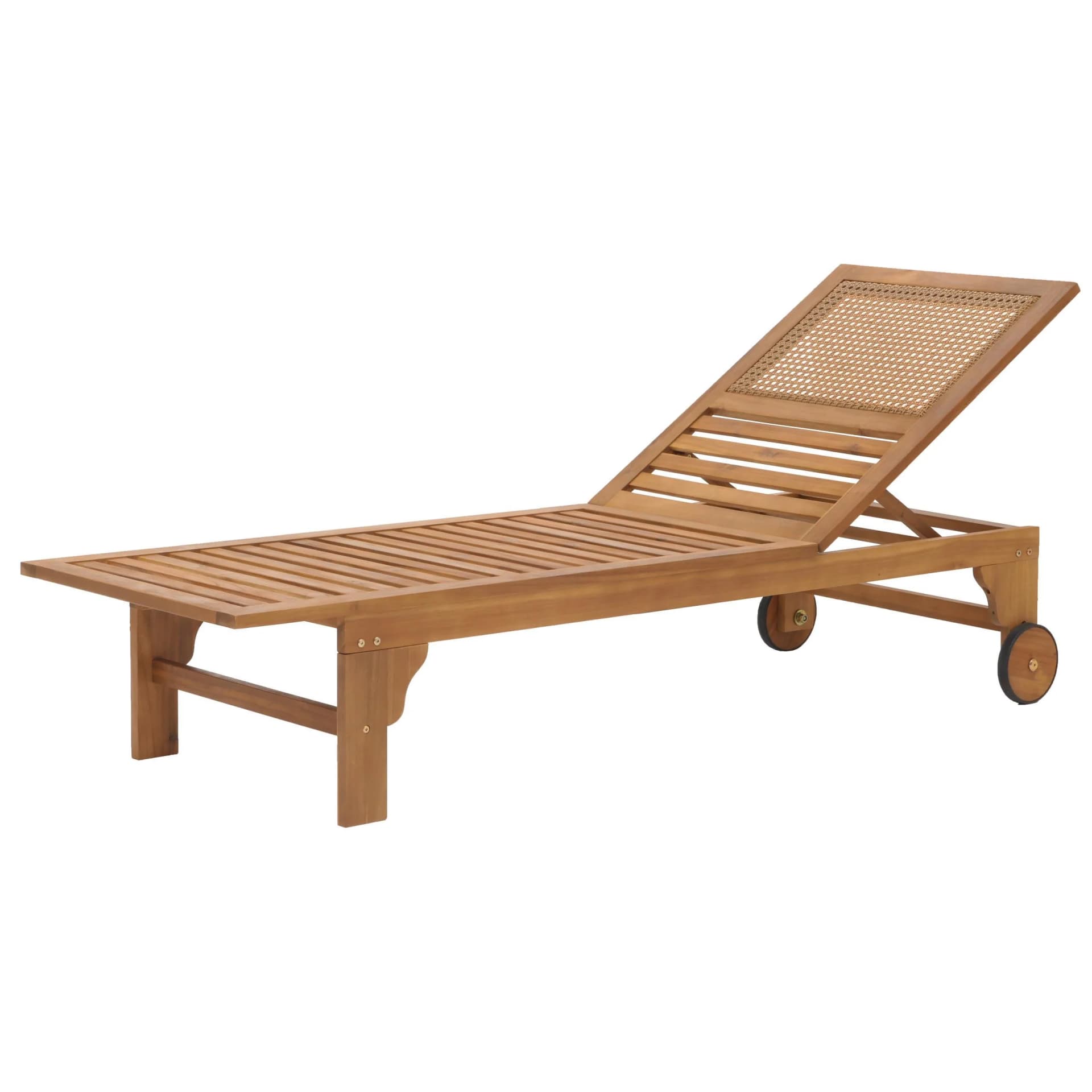 MCW Sonnenliege MCW-N48 Massivholz Akazie Poly Rattan Gartenliege - Bild 2