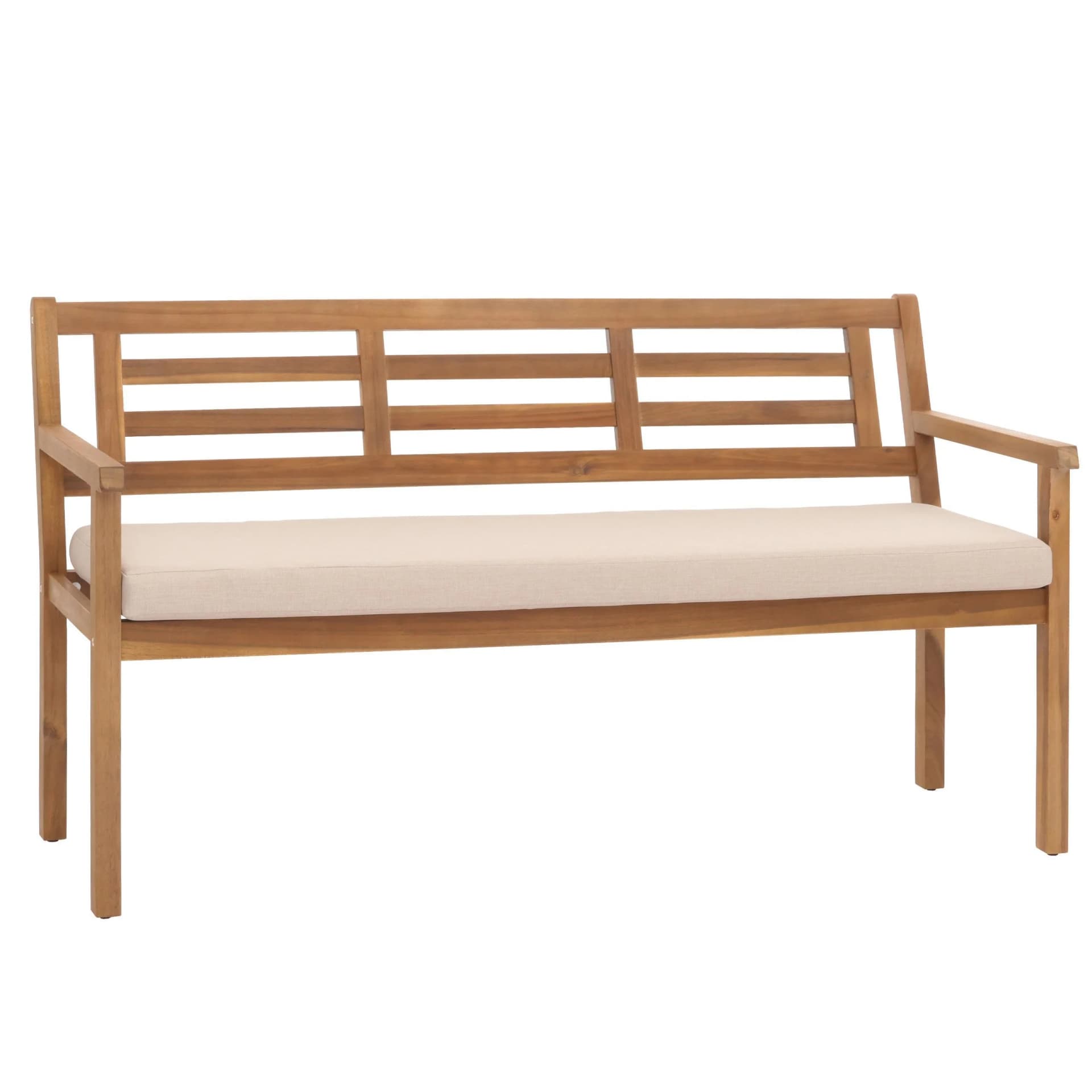 MCW Gartenbank MCW-N47 Massivholz Akazie mit Kissen Beige - Bild 2