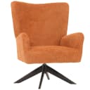 Lounge-Sessel MCW-N65 Drehbar Chenille Metall Terracotta Bild 2