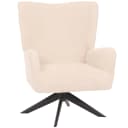 Lounge-Sessel MCW-N65 Drehbar Creme-Beige Stoff Chenille Metall Bild 2