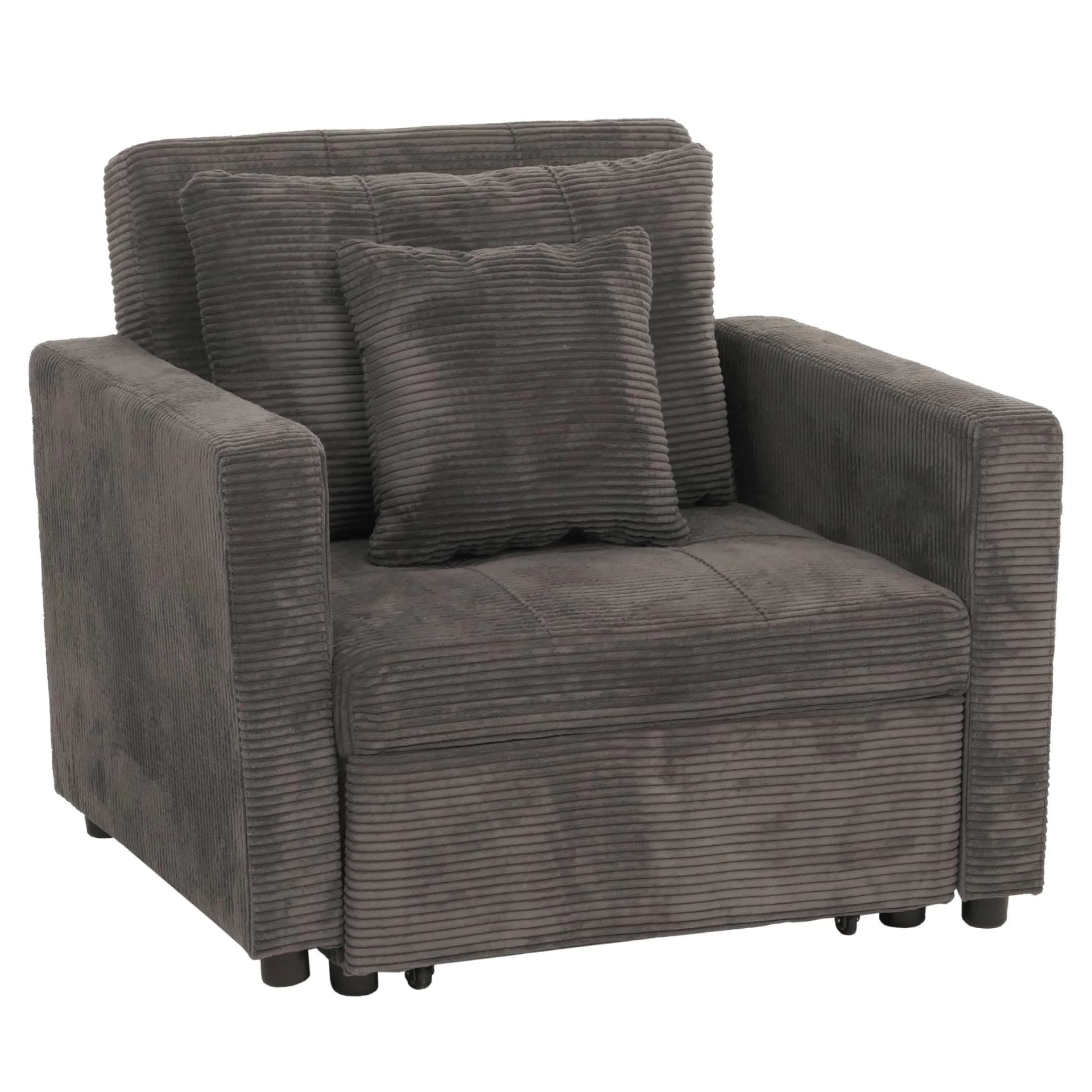 MCW Schlafsessel MCW-L90 Cord Dunkelgrau mit Schlaffunktion - Bild 2
