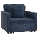 MCW Schlafsessel MCW-L90 Blau Stoff/Textil Cord mit Schlaffunktion Bild 2