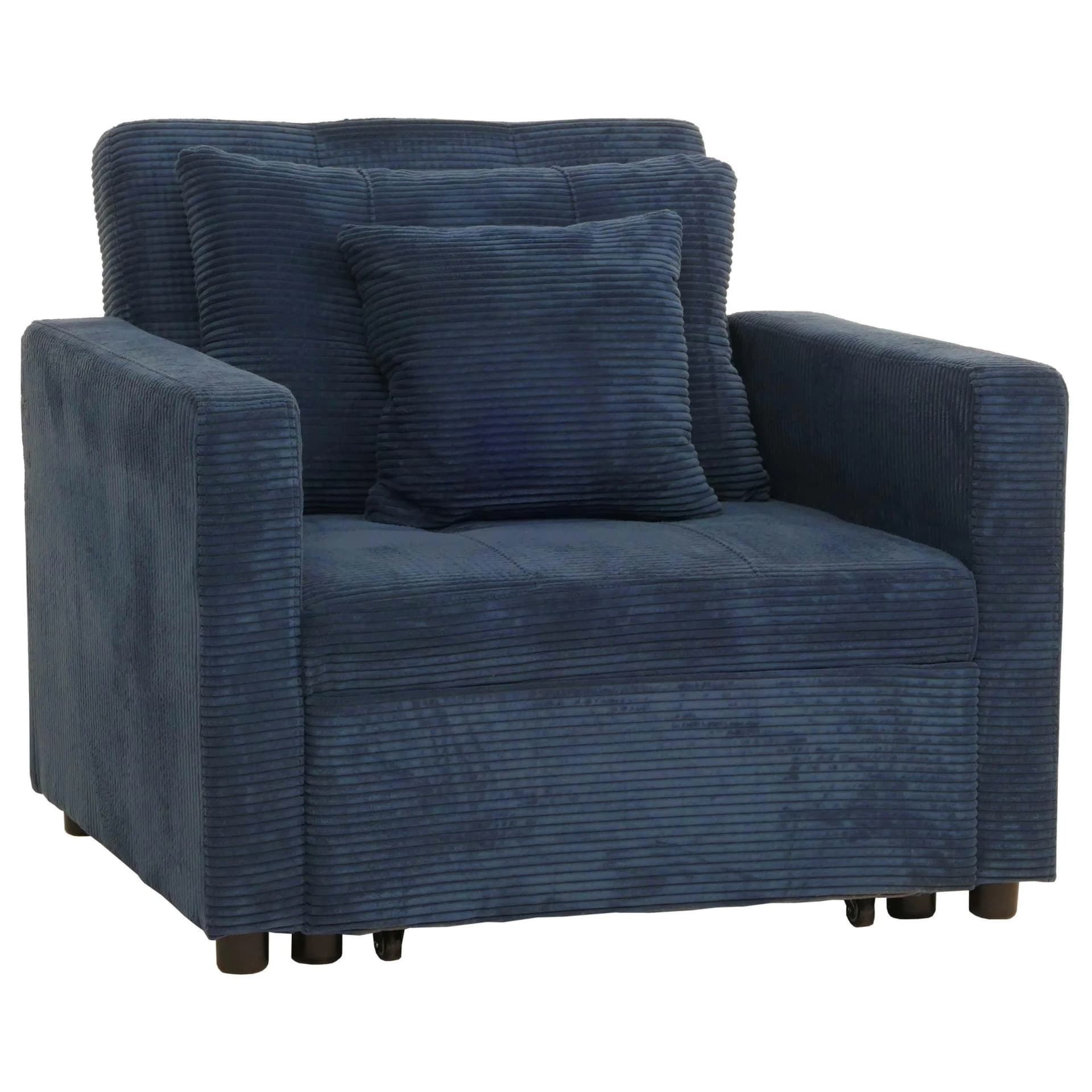 MCW Schlafsessel MCW-L90 Blau Stoff/Textil Cord mit Schlaffunktion - Bild 2