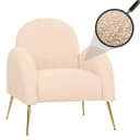 Lounge-Sessel MCW-N69 Retro Chenille Creme-Weiß Bild 1