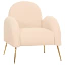 Lounge-Sessel MCW-N69 Retro Chenille Creme-Weiß Bild 2
