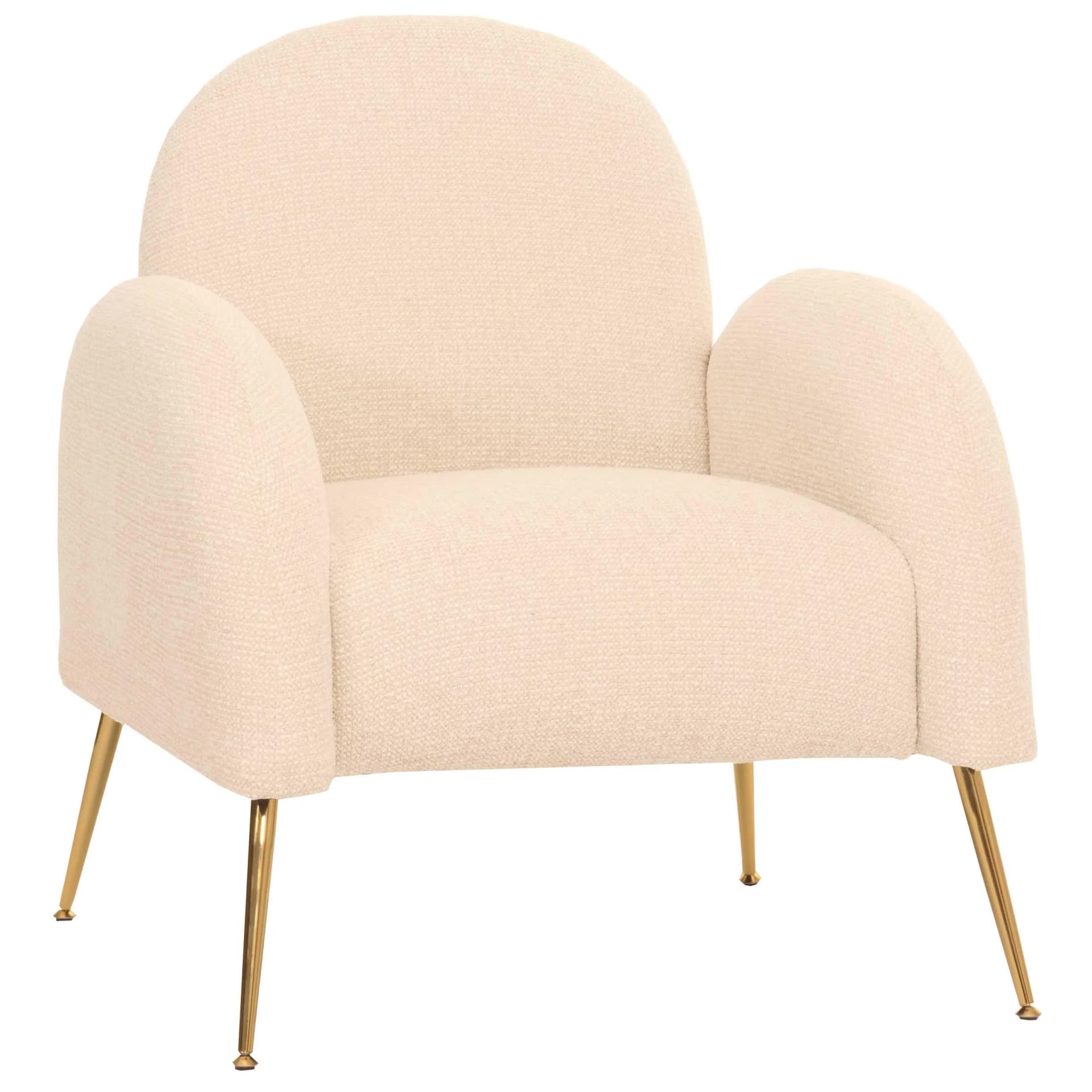 Lounge-Sessel MCW-N69 Retro Chenille Creme-Weiß - Bild 2