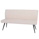 MCW Sitzbank MCW-K16 mit Rückenlehne, Bouclé Stoff, Metall, Creme-Beige Bild 2