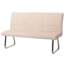 MCW Sitzbank 160cm Edelstahl Chenille Creme 3-Sitzer Bild 2