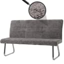 MCW Sitzbank 160cm Dunkelgrau Edelstahl Chenille 3-Sitzer Bild 1