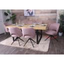 6er-Set Esszimmerstuhl MCW-N72 Rosa Polsterstuhl drehbar Stoff Bild 1