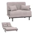 MCW Schlafsessel MCW-K29 Grau Bouclé Stoff Klappbar Gästebett Bild 1