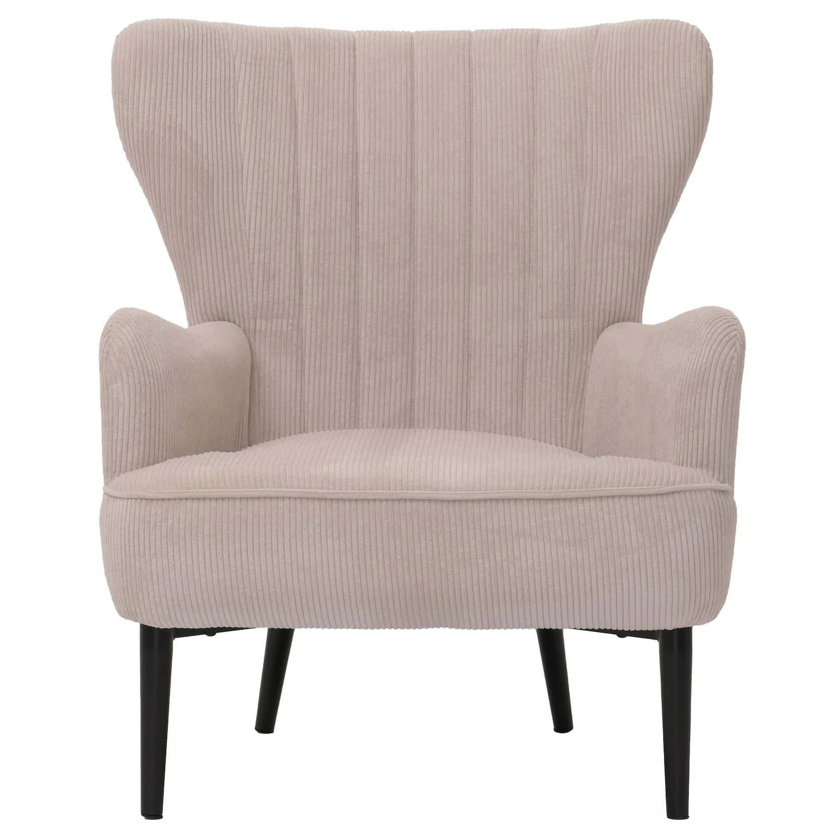 MCW Loungesessel K37 Beige Cord Retro Vintage mit Armlehnen