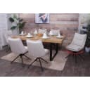 6er-Set Esszimmerstuhl MCW-N71 Creme-Beige Stoff Drehbar Auto-Return Bild 1