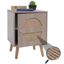 MCW Nachttisch MCW-M35 mit Kubu Rattan Tür Eiche-Optik Bild 1